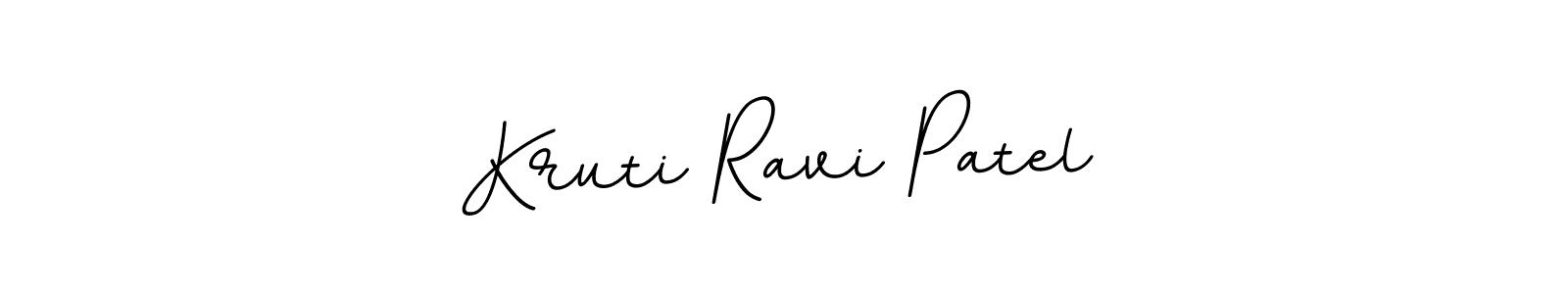 Use a signature maker to create a handwritten signature online. With this signature software, you can design (BallpointsItalic-DORy9) your own signature for name Kruti Ravi Patel. Kruti Ravi Patel signature style 11 images and pictures png