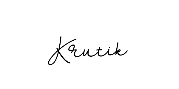 Make a beautiful signature design for name Krutik. With this signature (BallpointsItalic-DORy9) style, you can create a handwritten signature for free. Krutik signature style 11 images and pictures png