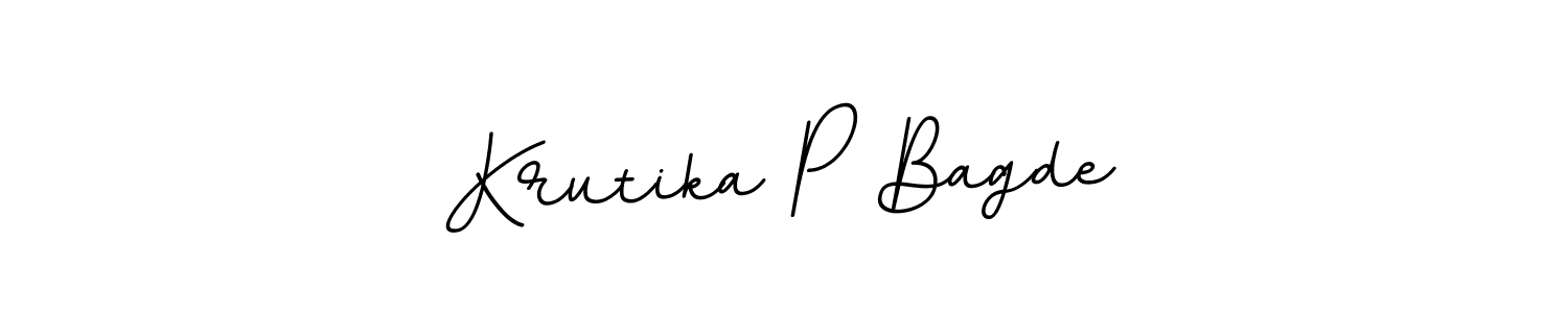 BallpointsItalic-DORy9 is a professional signature style that is perfect for those who want to add a touch of class to their signature. It is also a great choice for those who want to make their signature more unique. Get Krutika P Bagde name to fancy signature for free. Krutika P Bagde signature style 11 images and pictures png