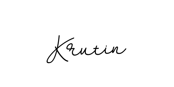Design your own signature with our free online signature maker. With this signature software, you can create a handwritten (BallpointsItalic-DORy9) signature for name Krutin. Krutin signature style 11 images and pictures png