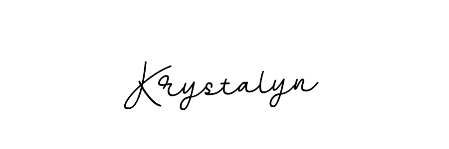 Design your own signature with our free online signature maker. With this signature software, you can create a handwritten (BallpointsItalic-DORy9) signature for name Krystalyn. Krystalyn signature style 11 images and pictures png