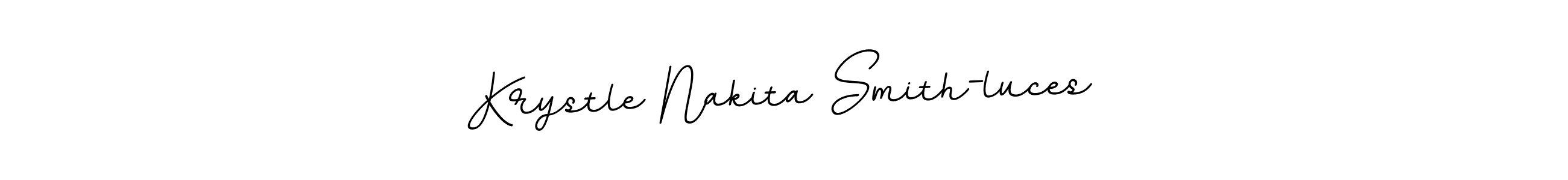 This is the best signature style for the Krystle Nakita Smith-luces name. Also you like these signature font (BallpointsItalic-DORy9). Mix name signature. Krystle Nakita Smith-luces signature style 11 images and pictures png