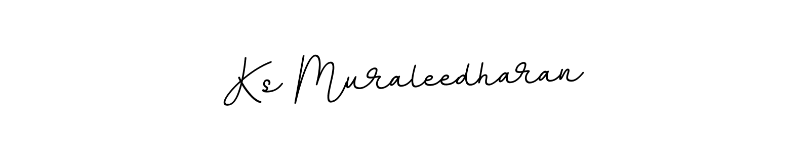 Design your own signature with our free online signature maker. With this signature software, you can create a handwritten (BallpointsItalic-DORy9) signature for name Ks Muraleedharan. Ks Muraleedharan signature style 11 images and pictures png