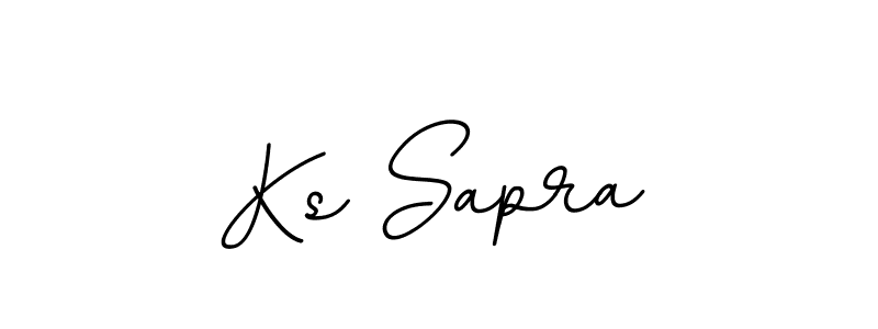 How to make Ks Sapra name signature. Use BallpointsItalic-DORy9 style for creating short signs online. This is the latest handwritten sign. Ks Sapra signature style 11 images and pictures png