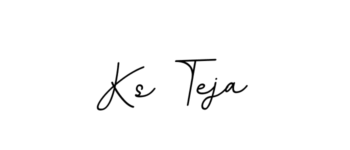 Ks Teja stylish signature style. Best Handwritten Sign (BallpointsItalic-DORy9) for my name. Handwritten Signature Collection Ideas for my name Ks Teja. Ks Teja signature style 11 images and pictures png