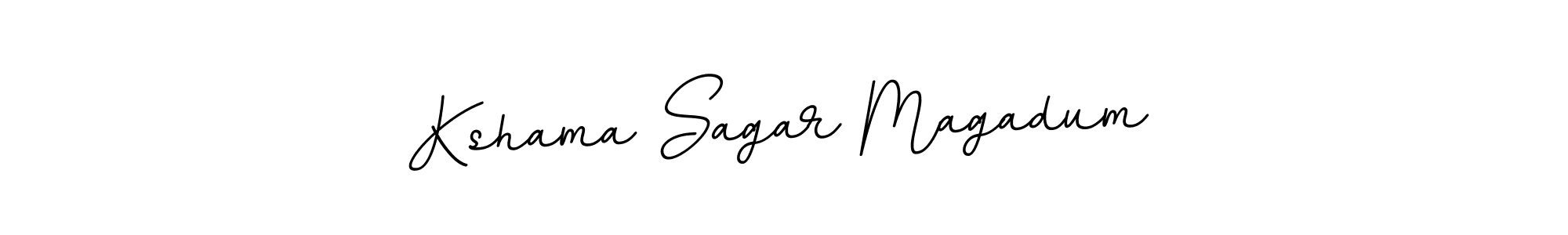 Use a signature maker to create a handwritten signature online. With this signature software, you can design (BallpointsItalic-DORy9) your own signature for name Kshama Sagar Magadum. Kshama Sagar Magadum signature style 11 images and pictures png