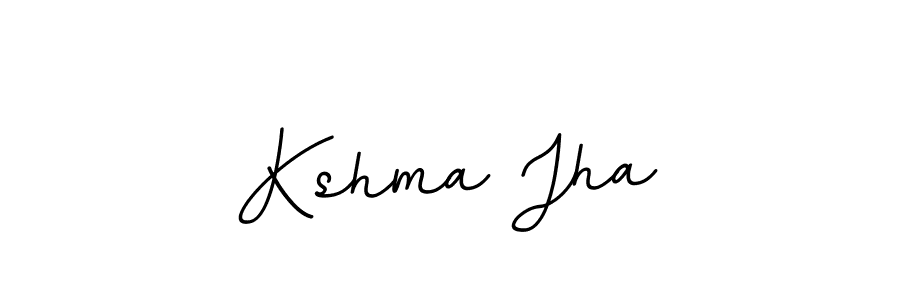 Kshma Jha stylish signature style. Best Handwritten Sign (BallpointsItalic-DORy9) for my name. Handwritten Signature Collection Ideas for my name Kshma Jha. Kshma Jha signature style 11 images and pictures png