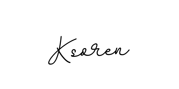 Also we have Ksoren name is the best signature style. Create professional handwritten signature collection using BallpointsItalic-DORy9 autograph style. Ksoren signature style 11 images and pictures png
