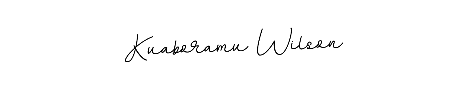 Make a beautiful signature design for name Kuaboramu Wilson. With this signature (BallpointsItalic-DORy9) style, you can create a handwritten signature for free. Kuaboramu Wilson signature style 11 images and pictures png