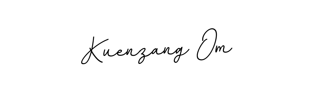 How to make Kuenzang Om name signature. Use BallpointsItalic-DORy9 style for creating short signs online. This is the latest handwritten sign. Kuenzang Om signature style 11 images and pictures png