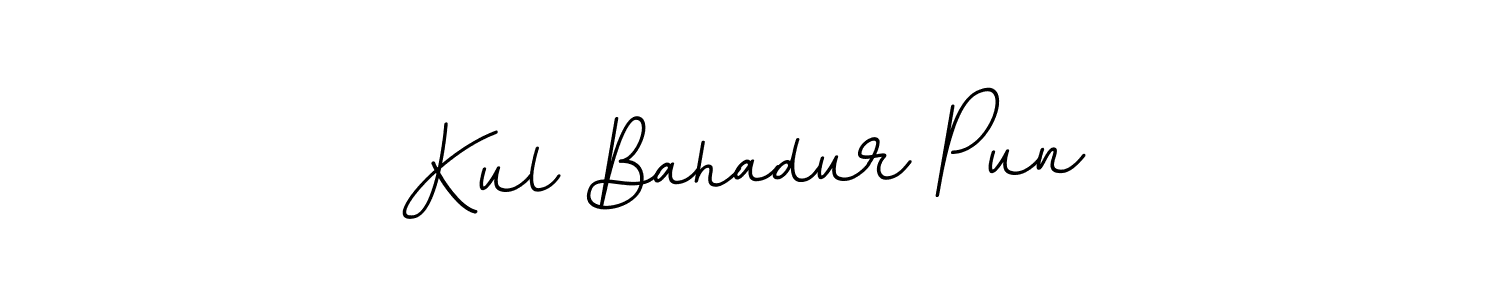 The best way (BallpointsItalic-DORy9) to make a short signature is to pick only two or three words in your name. The name Kul Bahadur Pun include a total of six letters. For converting this name. Kul Bahadur Pun signature style 11 images and pictures png