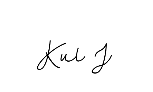 How to make Kul J name signature. Use BallpointsItalic-DORy9 style for creating short signs online. This is the latest handwritten sign. Kul J signature style 11 images and pictures png