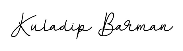 The BallpointsItalic-DORy9 typeface gives name Kuladip Barman a refined look. Suitable for certificates, diplomas, and official verification. Kuladip Barman signature style 11 images and pictures png