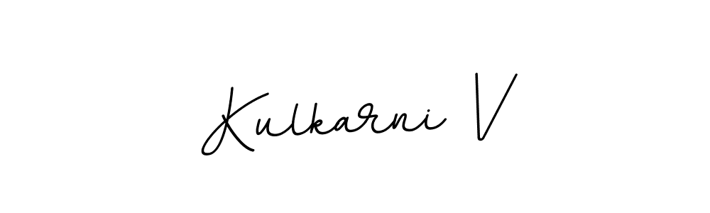 It looks lik you need a new signature style for name Kulkarni V. Design unique handwritten (BallpointsItalic-DORy9) signature with our free signature maker in just a few clicks. Kulkarni V signature style 11 images and pictures png