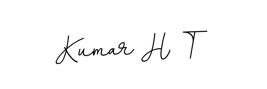 The best way (BallpointsItalic-DORy9) to make a short signature is to pick only two or three words in your name. The name Kumar H T include a total of six letters. For converting this name. Kumar H T signature style 11 images and pictures png