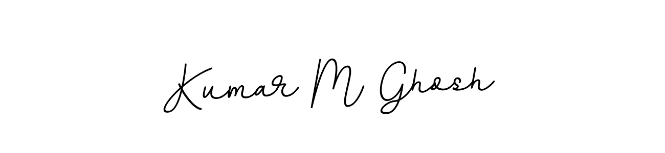 How to make Kumar M Ghosh name signature. Use BallpointsItalic-DORy9 style for creating short signs online. This is the latest handwritten sign. Kumar M Ghosh signature style 11 images and pictures png