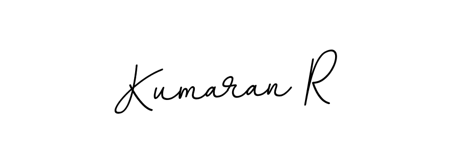 Use a signature maker to create a handwritten signature online. With this signature software, you can design (BallpointsItalic-DORy9) your own signature for name Kumaran R. Kumaran R signature style 11 images and pictures png