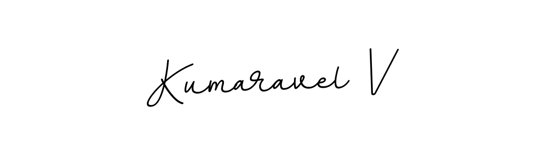 Use a signature maker to create a handwritten signature online. With this signature software, you can design (BallpointsItalic-DORy9) your own signature for name Kumaravel V. Kumaravel V signature style 11 images and pictures png