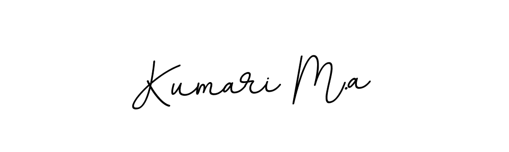 Design your own signature with our free online signature maker. With this signature software, you can create a handwritten (BallpointsItalic-DORy9) signature for name Kumari M.a. Kumari M.a signature style 11 images and pictures png