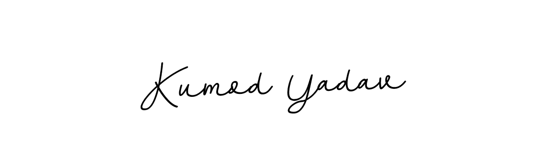 Use a signature maker to create a handwritten signature online. With this signature software, you can design (BallpointsItalic-DORy9) your own signature for name Kumod Yadav. Kumod Yadav signature style 11 images and pictures png