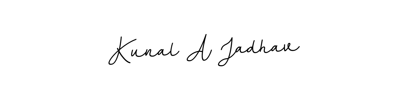 How to make Kunal A Jadhav name signature. Use BallpointsItalic-DORy9 style for creating short signs online. This is the latest handwritten sign. Kunal A Jadhav signature style 11 images and pictures png