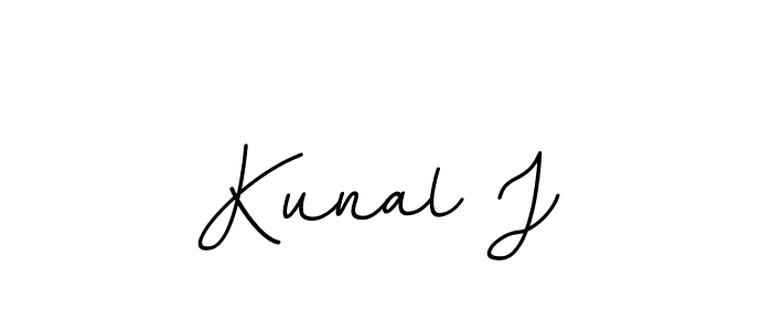 Use a signature maker to create a handwritten signature online. With this signature software, you can design (BallpointsItalic-DORy9) your own signature for name Kunal J. Kunal J signature style 11 images and pictures png