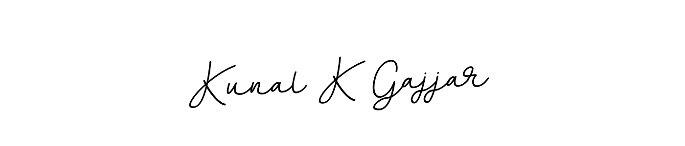 Design your own signature with our free online signature maker. With this signature software, you can create a handwritten (BallpointsItalic-DORy9) signature for name Kunal K Gajjar. Kunal K Gajjar signature style 11 images and pictures png