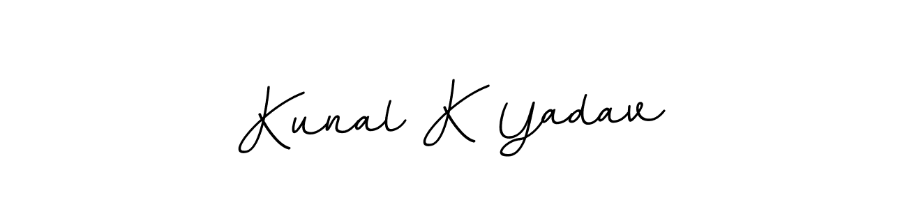 Create a beautiful signature design for name Kunal K Yadav. With this signature (BallpointsItalic-DORy9) fonts, you can make a handwritten signature for free. Kunal K Yadav signature style 11 images and pictures png