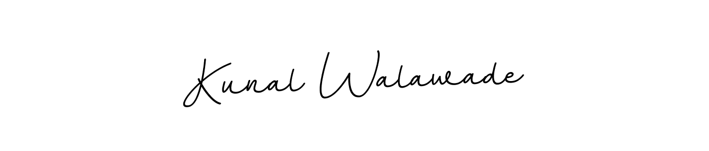 This is the best signature style for the Kunal Walawade name. Also you like these signature font (BallpointsItalic-DORy9). Mix name signature. Kunal Walawade signature style 11 images and pictures png