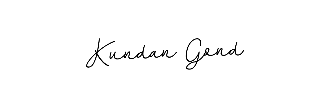 How to make Kundan Gond name signature. Use BallpointsItalic-DORy9 style for creating short signs online. This is the latest handwritten sign. Kundan Gond signature style 11 images and pictures png