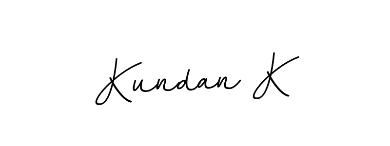 The best way (BallpointsItalic-DORy9) to make a short signature is to pick only two or three words in your name. The name Kundan K include a total of six letters. For converting this name. Kundan K signature style 11 images and pictures png