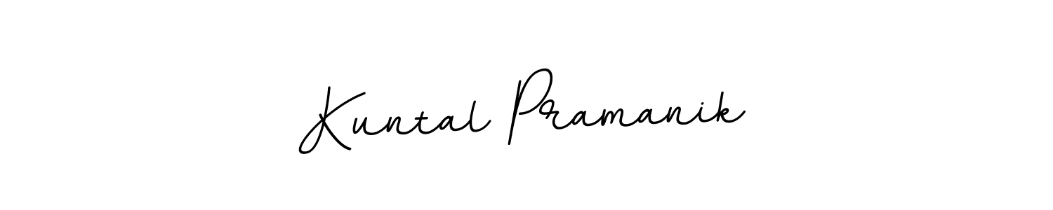 Make a beautiful signature design for name Kuntal Pramanik. With this signature (BallpointsItalic-DORy9) style, you can create a handwritten signature for free. Kuntal Pramanik signature style 11 images and pictures png