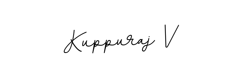 The best way (BallpointsItalic-DORy9) to make a short signature is to pick only two or three words in your name. The name Kuppuraj V include a total of six letters. For converting this name. Kuppuraj V signature style 11 images and pictures png