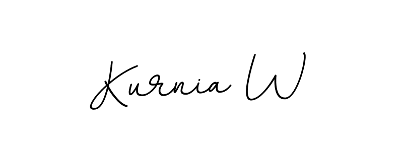 How to make Kurnia W name signature. Use BallpointsItalic-DORy9 style for creating short signs online. This is the latest handwritten sign. Kurnia W signature style 11 images and pictures png