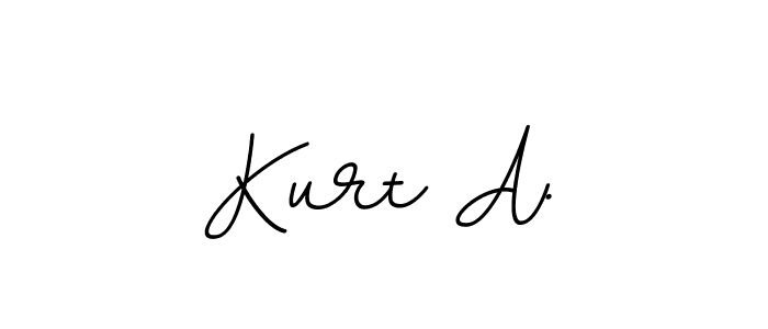 The best way (BallpointsItalic-DORy9) to make a short signature is to pick only two or three words in your name. The name Kurt A. include a total of six letters. For converting this name. Kurt A. signature style 11 images and pictures png