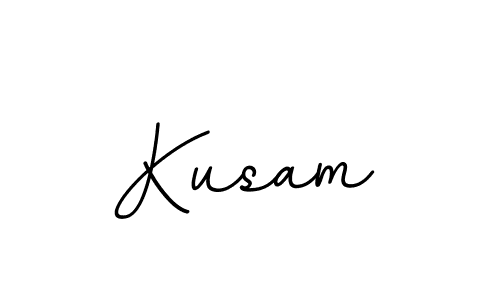 You should practise on your own different ways (BallpointsItalic-DORy9) to write your name (Kusam) in signature. don't let someone else do it for you. Kusam signature style 11 images and pictures png