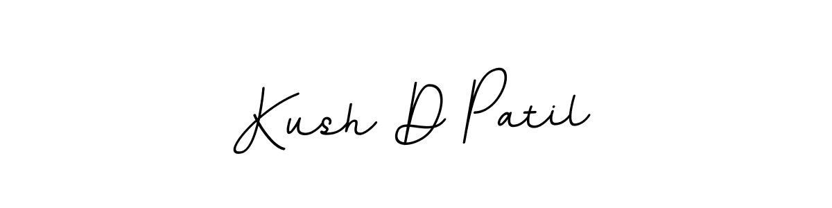 How to make Kush D Patil name signature. Use BallpointsItalic-DORy9 style for creating short signs online. This is the latest handwritten sign. Kush D Patil signature style 11 images and pictures png
