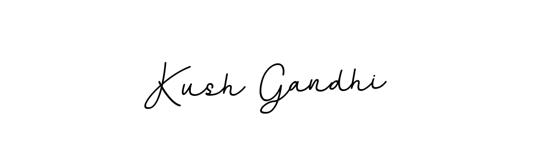 Make a beautiful signature design for name Kush Gandhi. With this signature (BallpointsItalic-DORy9) style, you can create a handwritten signature for free. Kush Gandhi signature style 11 images and pictures png