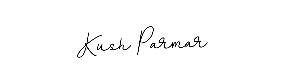 Use a signature maker to create a handwritten signature online. With this signature software, you can design (BallpointsItalic-DORy9) your own signature for name Kush Parmar. Kush Parmar signature style 11 images and pictures png