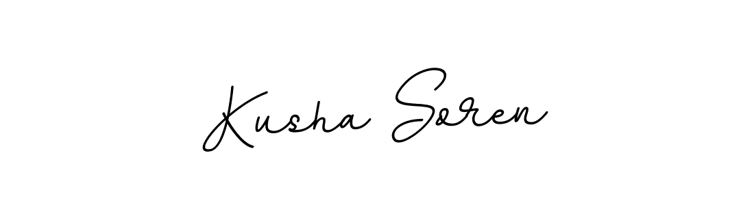 How to make Kusha Soren name signature. Use BallpointsItalic-DORy9 style for creating short signs online. This is the latest handwritten sign. Kusha Soren signature style 11 images and pictures png