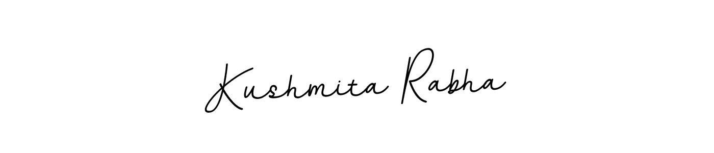 Use a signature maker to create a handwritten signature online. With this signature software, you can design (BallpointsItalic-DORy9) your own signature for name Kushmita Rabha. Kushmita Rabha signature style 11 images and pictures png