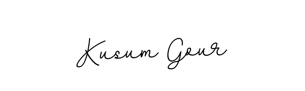 Design your own signature with our free online signature maker. With this signature software, you can create a handwritten (BallpointsItalic-DORy9) signature for name Kusum Gour. Kusum Gour signature style 11 images and pictures png