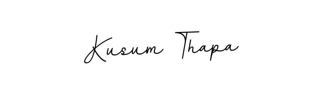 You should practise on your own different ways (BallpointsItalic-DORy9) to write your name (Kusum Thapa) in signature. don't let someone else do it for you. Kusum Thapa signature style 11 images and pictures png