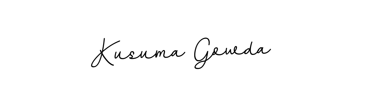 Create a beautiful signature design for name Kusuma Gowda. With this signature (BallpointsItalic-DORy9) fonts, you can make a handwritten signature for free. Kusuma Gowda signature style 11 images and pictures png
