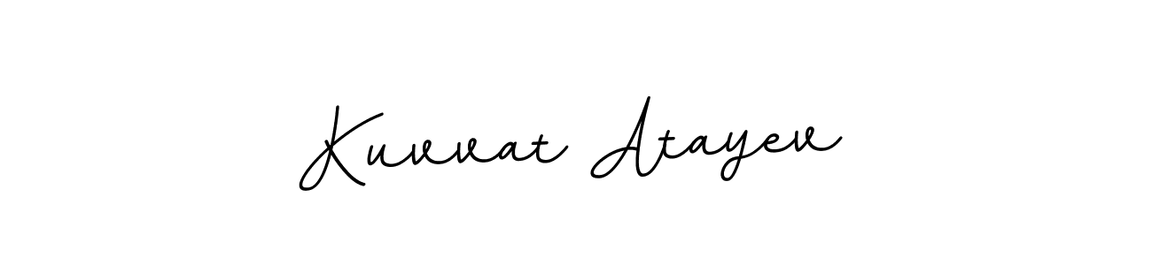 Design your own signature with our free online signature maker. With this signature software, you can create a handwritten (BallpointsItalic-DORy9) signature for name Kuvvat Atayev. Kuvvat Atayev signature style 11 images and pictures png