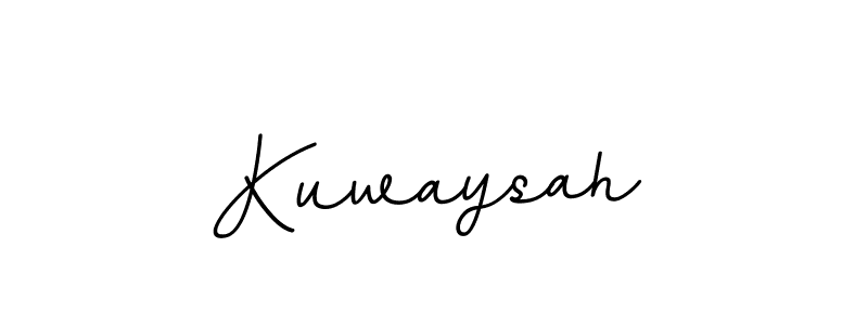 Design your own signature with our free online signature maker. With this signature software, you can create a handwritten (BallpointsItalic-DORy9) signature for name Kuwaysah. Kuwaysah signature style 11 images and pictures png