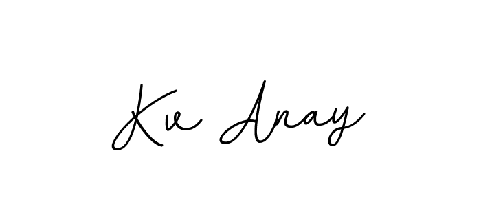 You should practise on your own different ways (BallpointsItalic-DORy9) to write your name (Kv Anay) in signature. don't let someone else do it for you. Kv Anay signature style 11 images and pictures png