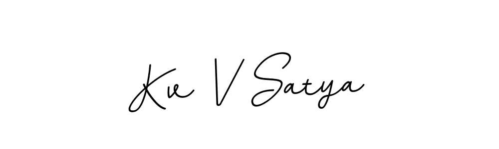 The best way (BallpointsItalic-DORy9) to make a short signature is to pick only two or three words in your name. The name Kv V Satya include a total of six letters. For converting this name. Kv V Satya signature style 11 images and pictures png