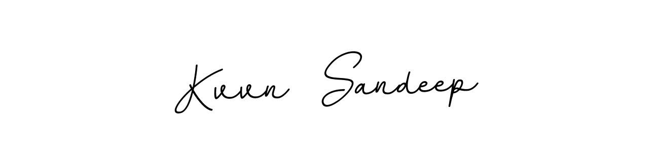 This is the best signature style for the Kvvn  Sandeep name. Also you like these signature font (BallpointsItalic-DORy9). Mix name signature. Kvvn  Sandeep signature style 11 images and pictures png