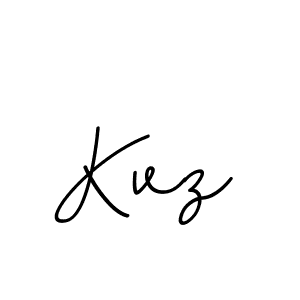 Design your own signature with our free online signature maker. With this signature software, you can create a handwritten (BallpointsItalic-DORy9) signature for name Kvz. Kvz signature style 11 images and pictures png